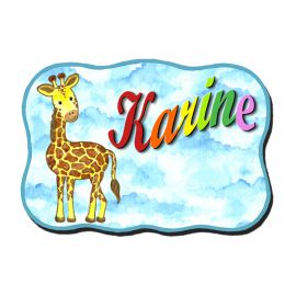 Plaque de porte La girafe