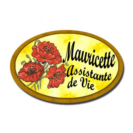 Badge Métal Coquelicot