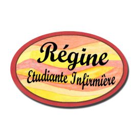Badge Métal Jaune Rouge